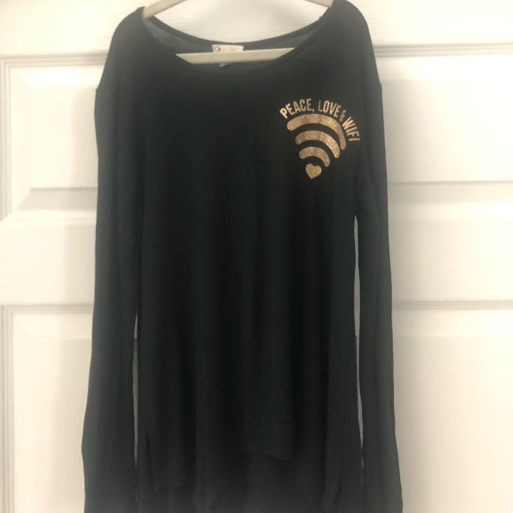 Ten Sixty GIRLS SHERMAN TOP “PEACE LOVE WIFI” ❤️💎